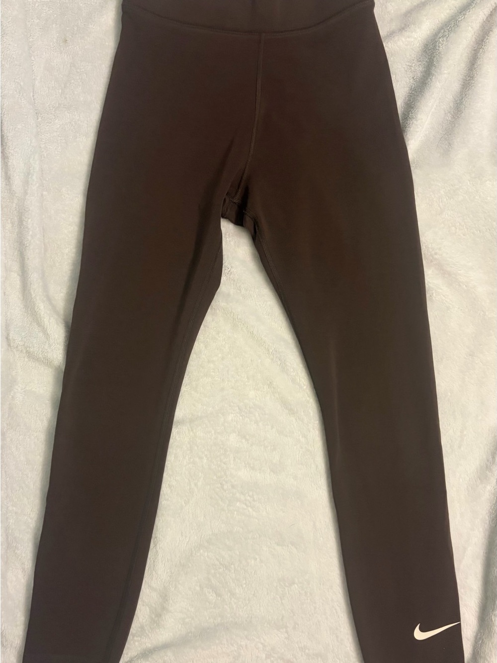 Nike Men's Dark Brown Performance Tights with Swoosh